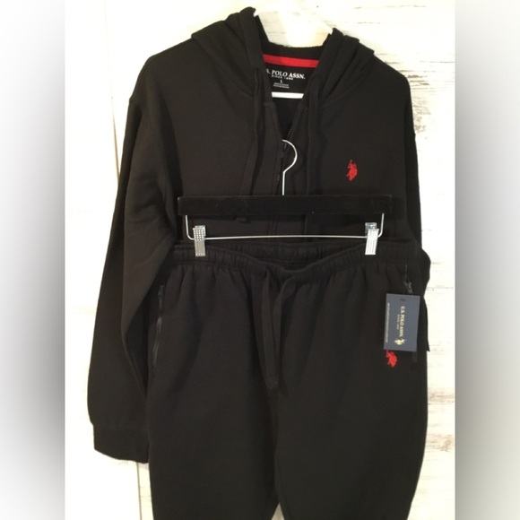 U.S. Polo Assn. Other - U.S. Polo Assn Fleece Full-Zip Sweatsuit 2 Pc Set Mens Large Hoodie & Pants